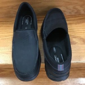 Rockport black leather loafers size 13